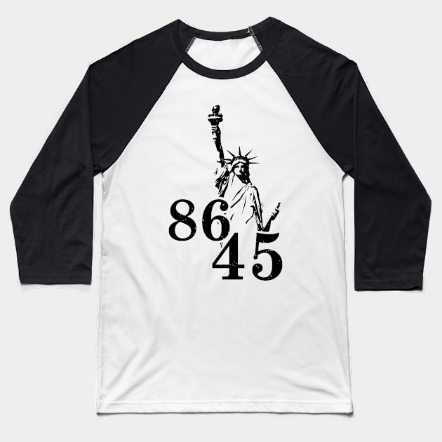 8645 Anti Trump Baseball T-Shirt by PixelArt